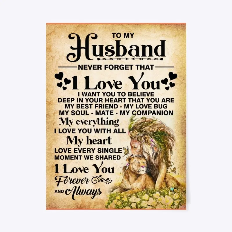 To My Husband I Love You Blanket